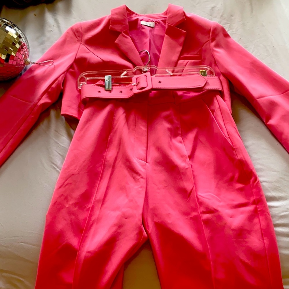 HOTPINK BLAZER SUIT SET